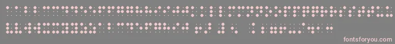 フォントBraillenumBold – 灰色の背景にピンクのフォント