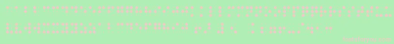 BraillenumBold-Schriftart – Rosa Schriften auf grünem Hintergrund