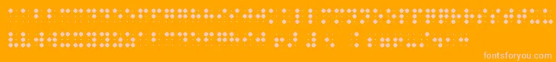 BraillenumBold-Schriftart – Rosa Schriften auf orangefarbenem Hintergrund