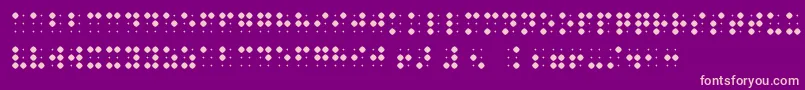 フォントBraillenumBold – 紫の背景にピンクのフォント