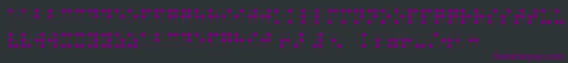 BraillenumBold-fontti – violetit fontit mustalla taustalla