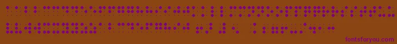 BraillenumBold-Schriftart – Violette Schriften auf braunem Hintergrund