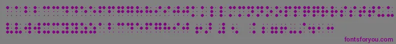 フォントBraillenumBold – 紫色のフォント、灰色の背景