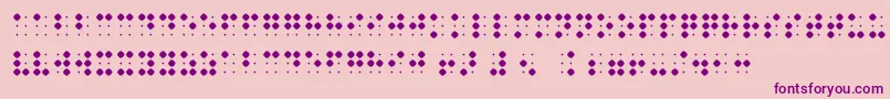 フォントBraillenumBold – ピンクの背景に紫のフォント