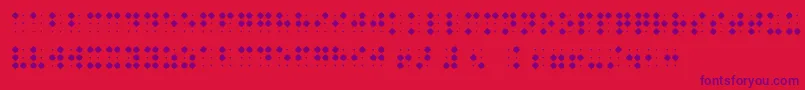 Police BraillenumBold – polices violettes sur fond rouge