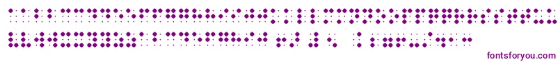 Police BraillenumBold – polices violettes sur fond blanc