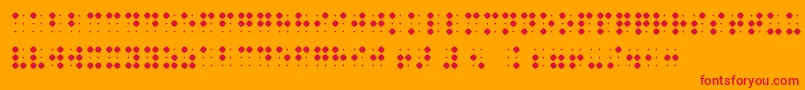 Police BraillenumBold – polices rouges sur fond orange