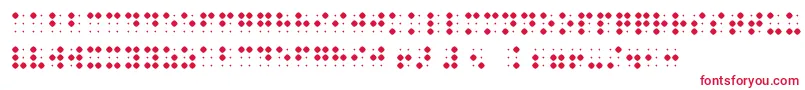 Fonte BraillenumBold – fontes vermelhas em um fundo branco