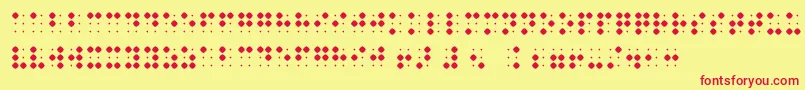 Police BraillenumBold – polices rouges sur fond jaune