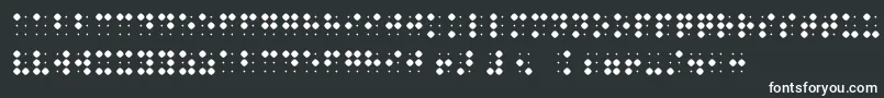 Fonte BraillenumBold – fontes brancas em um fundo preto