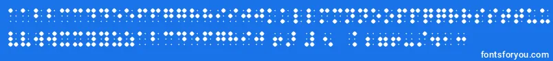 Fonte BraillenumBold – fontes brancas em um fundo azul