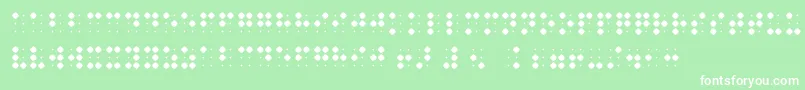 BraillenumBold-Schriftart – Weiße Schriften auf grünem Hintergrund