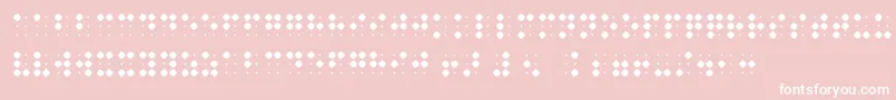 Czcionka BraillenumBold – białe czcionki na różowym tle