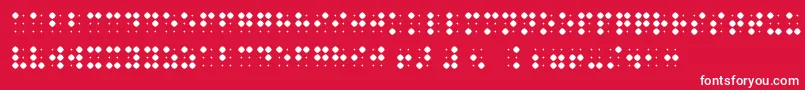 BraillenumBold-fontti – valkoiset fontit punaisella taustalla