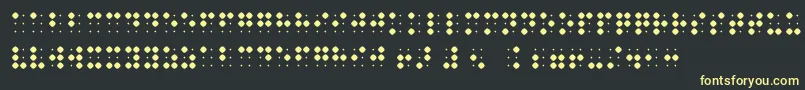 Czcionka BraillenumBold – żółte czcionki na czarnym tle