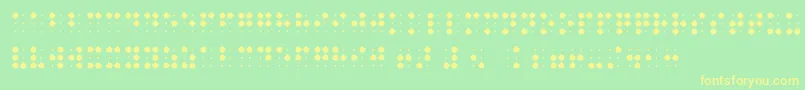 Police BraillenumBold – polices jaunes sur fond vert