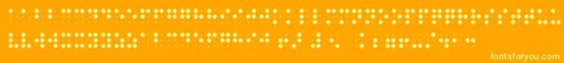 フォントBraillenumBold – オレンジの背景に黄色の文字