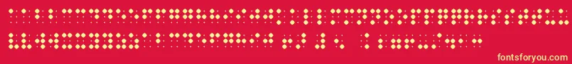 Шрифт BraillenumBold – жёлтые шрифты на красном фоне