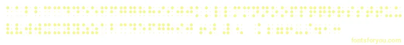 Шрифт BraillenumBold – жёлтые шрифты на белом фоне