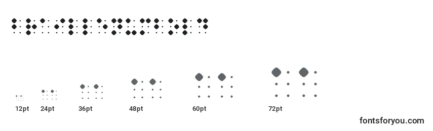 Rozmiary czcionki BraillenumBold