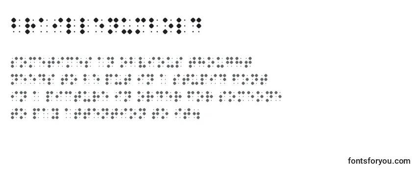 BraillenumBold -fontin tarkastelu