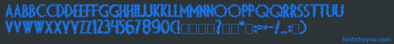 Diplartb Font – Blue Fonts on Black Background