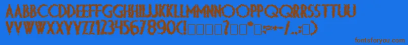 Diplartb Font – Brown Fonts on Blue Background