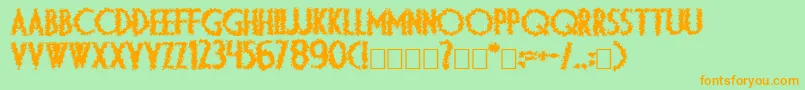 Diplartb Font – Orange Fonts on Green Background