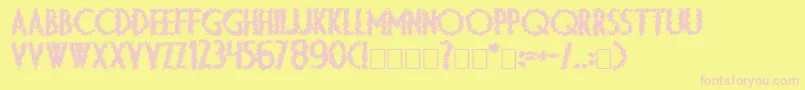 Diplartb Font – Pink Fonts on Yellow Background