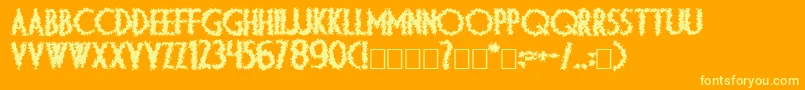 Diplartb Font – Yellow Fonts on Orange Background