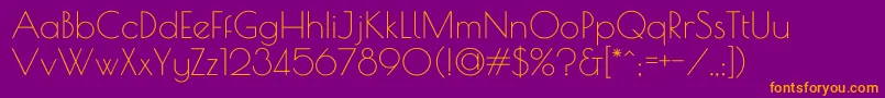 PoiretoneRegular Font – Orange Fonts on Purple Background