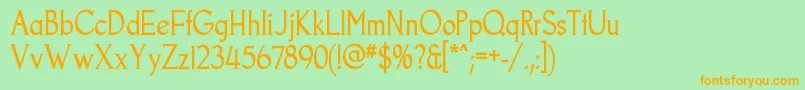 GoodfishRegular Font – Orange Fonts on Green Background