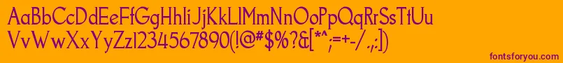 GoodfishRegular Font – Purple Fonts on Orange Background