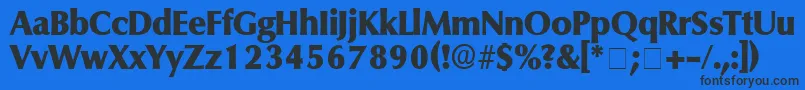 Шрифт FerruleDisplaySsi – чёрные шрифты на синем фоне