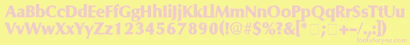 FerruleDisplaySsi Font – Pink Fonts on Yellow Background