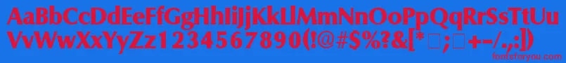 FerruleDisplaySsi Font – Red Fonts on Blue Background