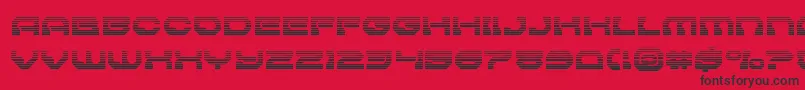 Fonte Pulsarclasssolidgrad – fontes pretas em um fundo vermelho