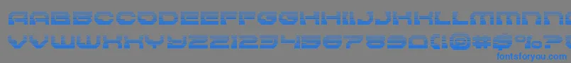 フォントPulsarclasssolidgrad – 灰色の背景に青い文字