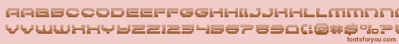 フォントPulsarclasssolidgrad – ピンクの背景に茶色のフォント