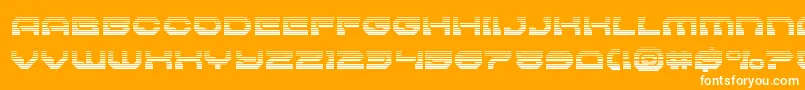 Pulsarclasssolidgrad Font – White Fonts on Orange Background