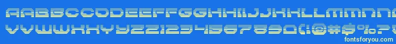 Pulsarclasssolidgrad Font – Yellow Fonts on Blue Background