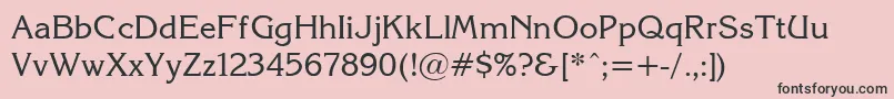フォントKorin26 – ピンクの背景に黒い文字
