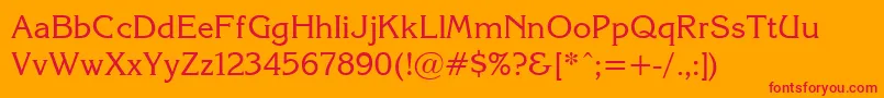 Korin26 Font – Red Fonts on Orange Background