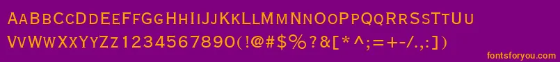 CopperplateGothicLtTwentyNineBc Font – Orange Fonts on Purple Background