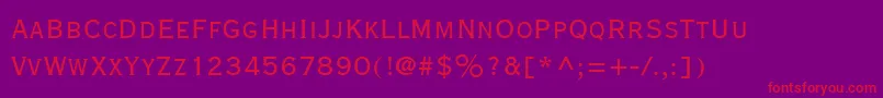 CopperplateGothicLtTwentyNineBc Font – Red Fonts on Purple Background