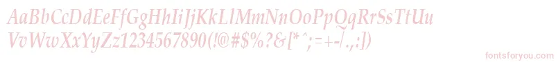 PalisadecondensedBoldItalic Font – Pink Fonts on White Background