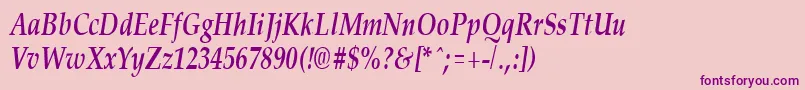 PalisadecondensedBoldItalic Font – Purple Fonts on Pink Background