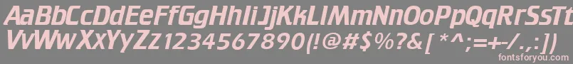 TrekTngCredits Font – Pink Fonts on Gray Background
