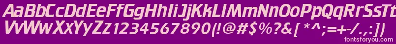 Шрифт TrekTngCredits – розовые шрифты на фиолетовом фоне