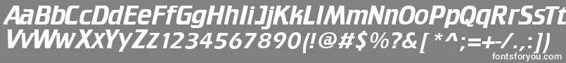 TrekTngCredits Font – White Fonts on Gray Background
